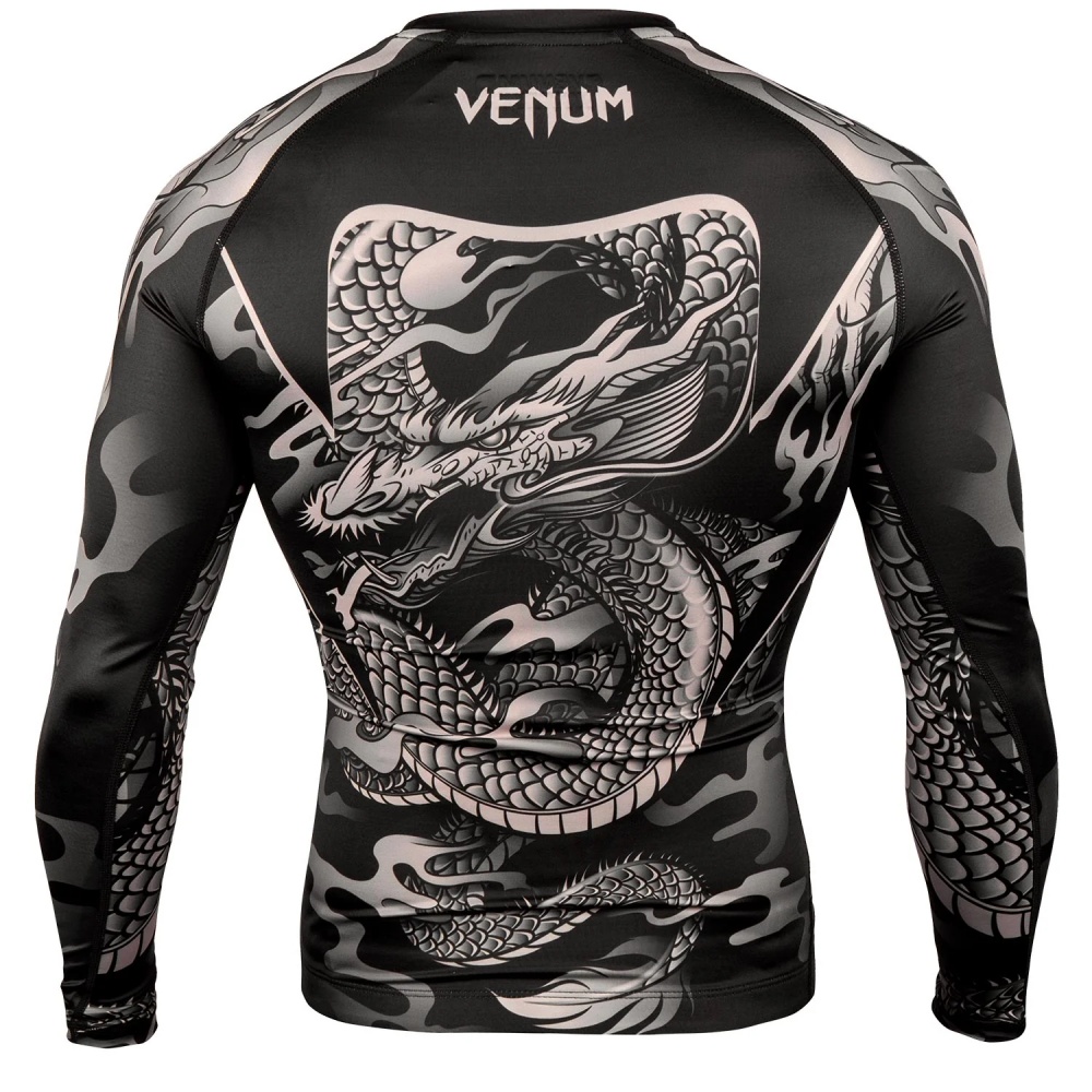 Compression Shirt Workout - Dragon Pattern Long Sleeve Compression Shirt
