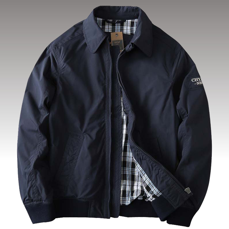 Mens Fashion Bomber Jacket - Spring Casual Solid Fashion Slim Bomber