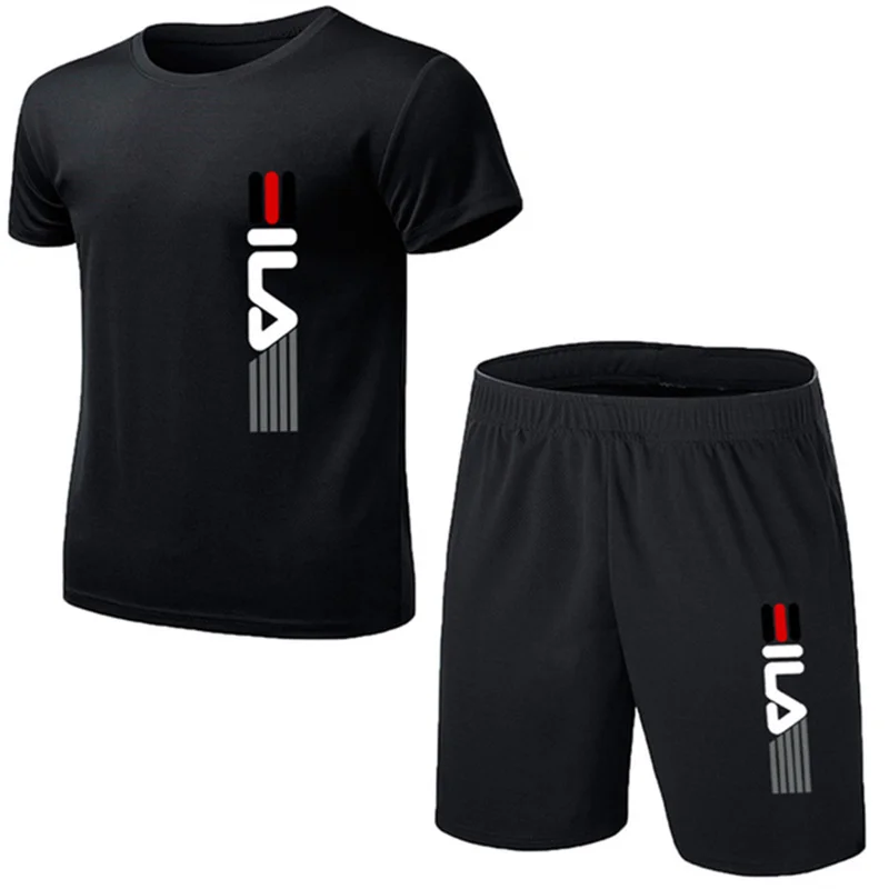 Mens Fashion Workwear - Summer Men's Fashion Simple Fitness Two-piece