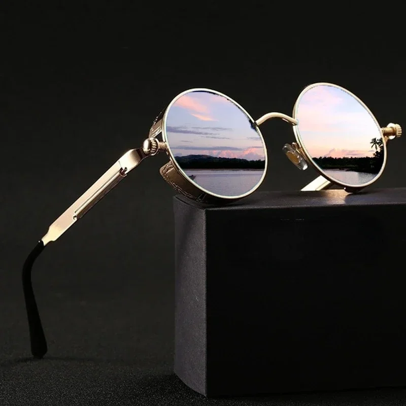 Men'S Fashion Round Glasses - Fashion Sports Classic Sunglasses Steampunk Eyewear