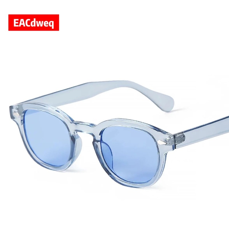 Fashion Transparent Blue Round - Men'S Fashion Round Glasses ulasan dan harga