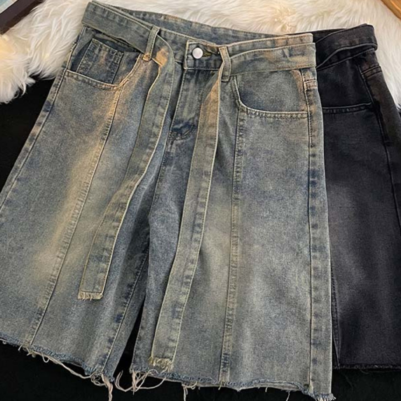 Summer Thin Fringed Denim Shor - Men'S Fashion Trousers ulasan dan harga