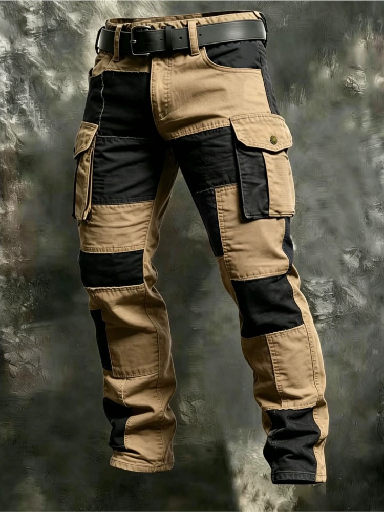 Cotton Men Cargo Pants Khaki C - Men'S Fashion Trousers ulasan dan harga