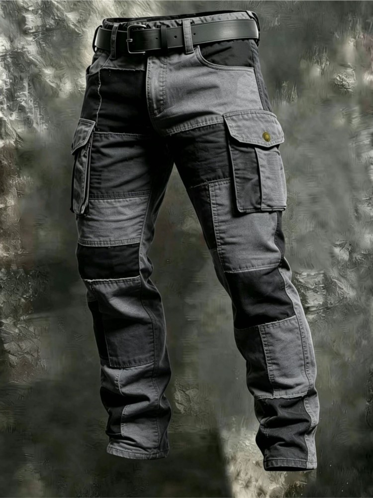 Cotton Men Cargo Pants Khaki C - Men'S Fashion Trousers ulasan dan harga