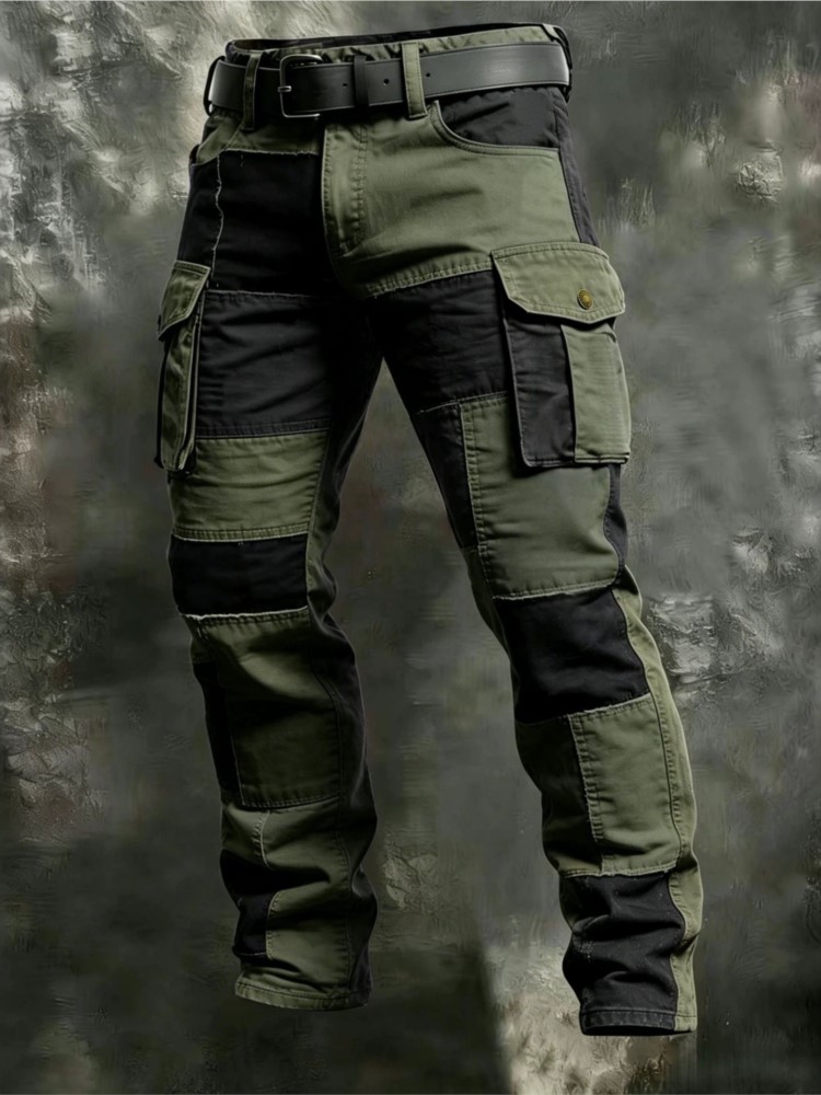 Cotton Men Cargo Pants Khaki C - Men'S Fashion Trousers ulasan dan harga