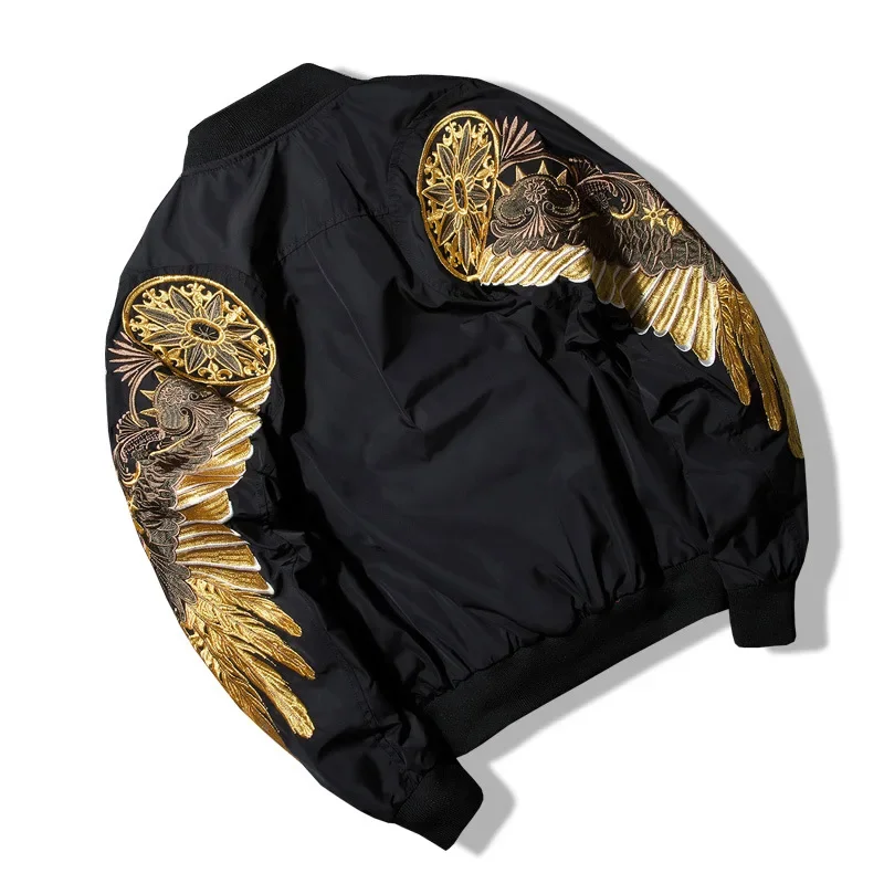 Embroidery Men's Jackets Bombe - Mens Fashion Bomber Jacket ulasan dan harga