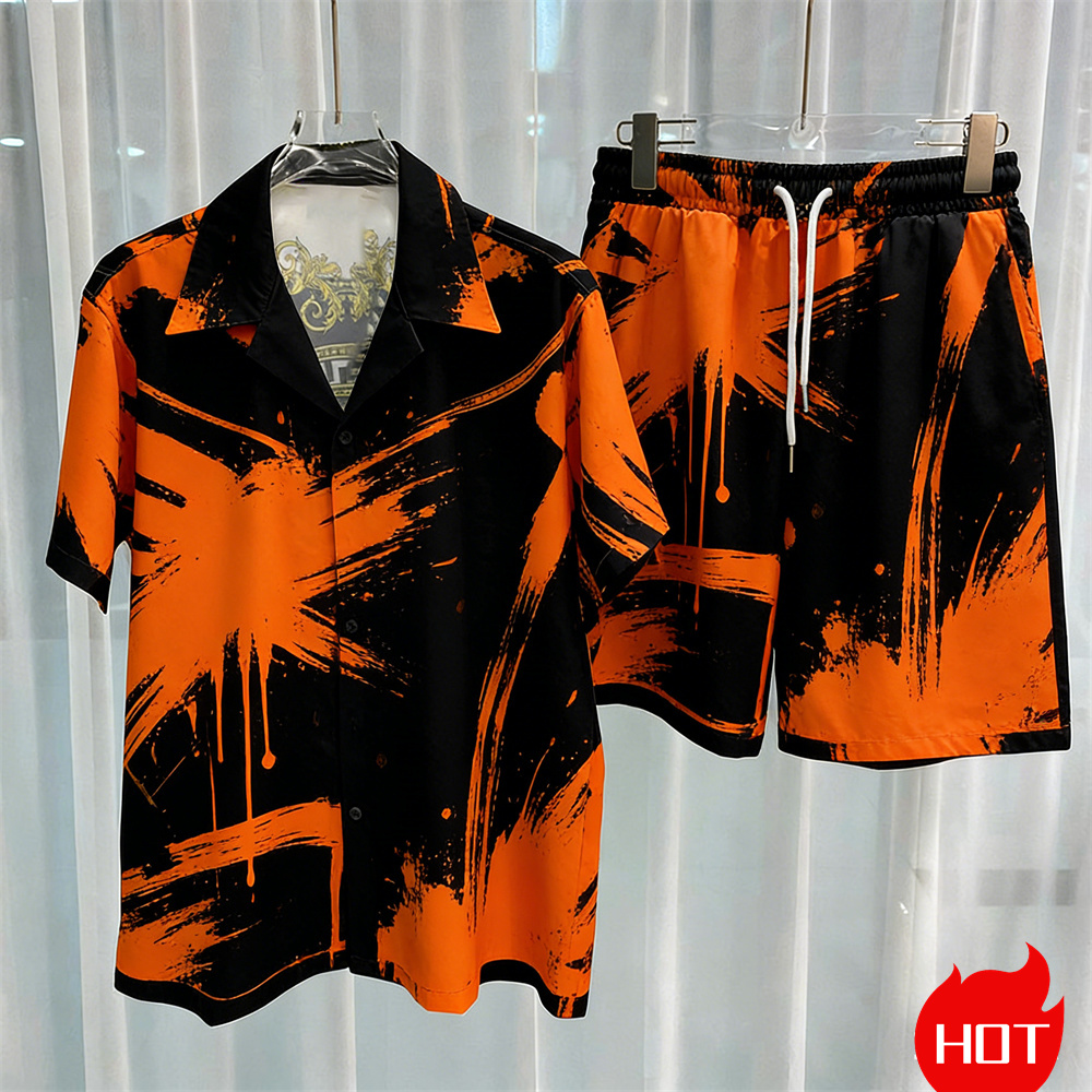 Digital printed men's set fash - Mens Fashion Workwear ulasan dan harga