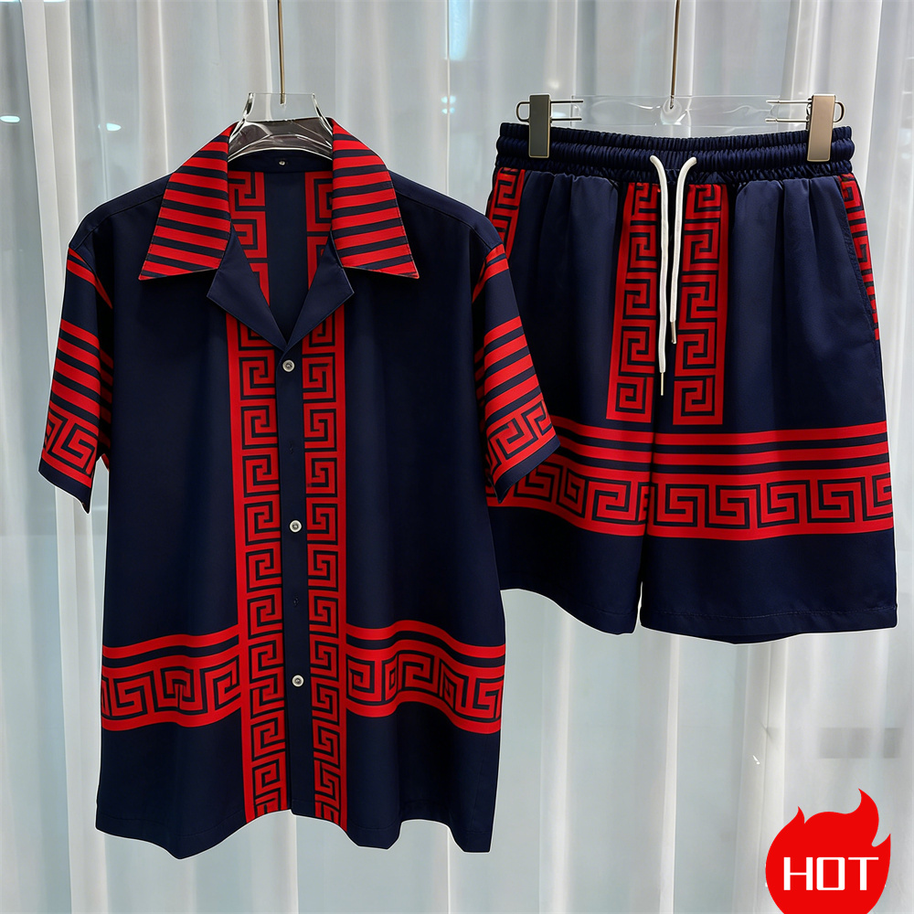 Digital printed men's set fash - Mens Fashion Workwear ulasan dan harga