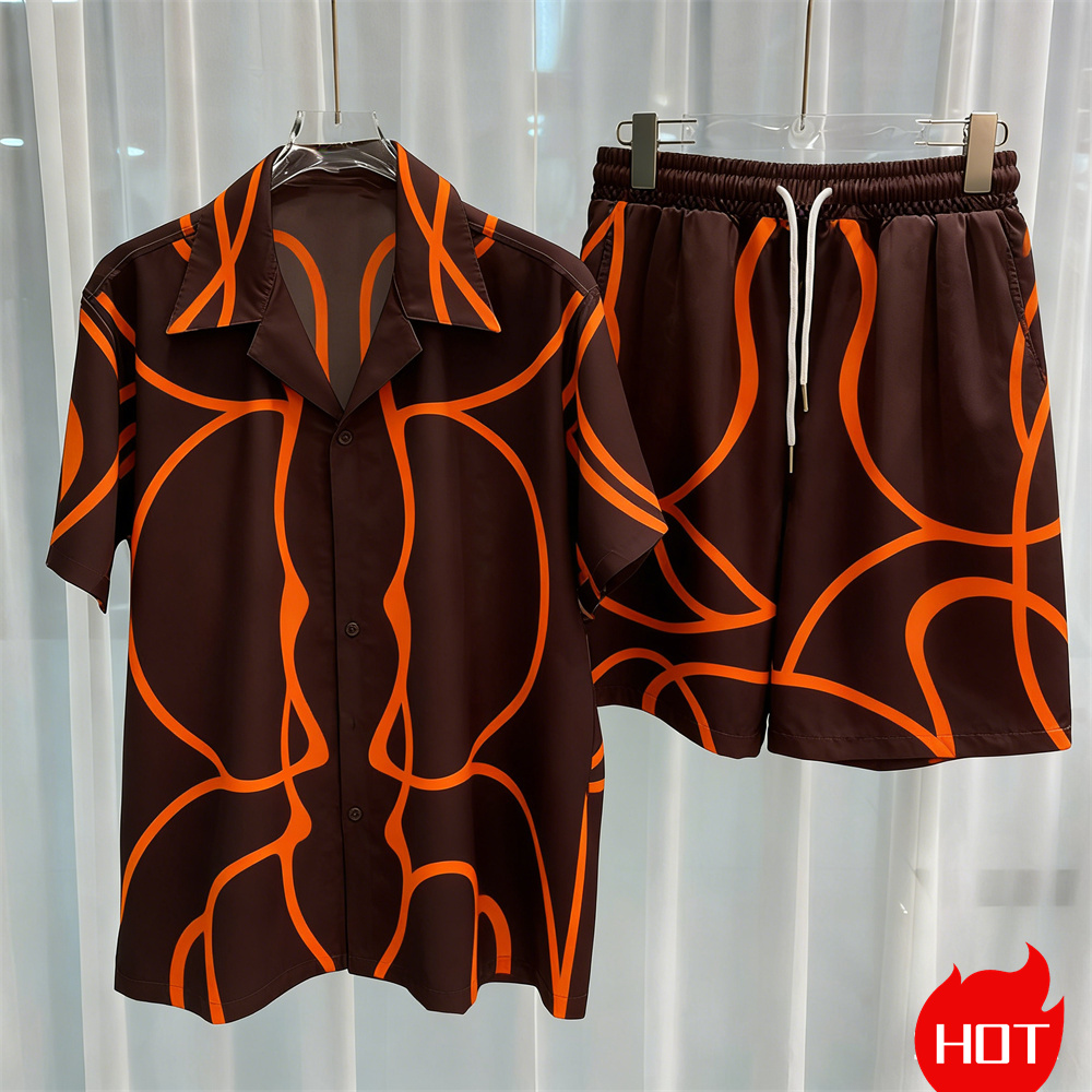Digital printed men's set fash - Mens Fashion Workwear ulasan dan harga