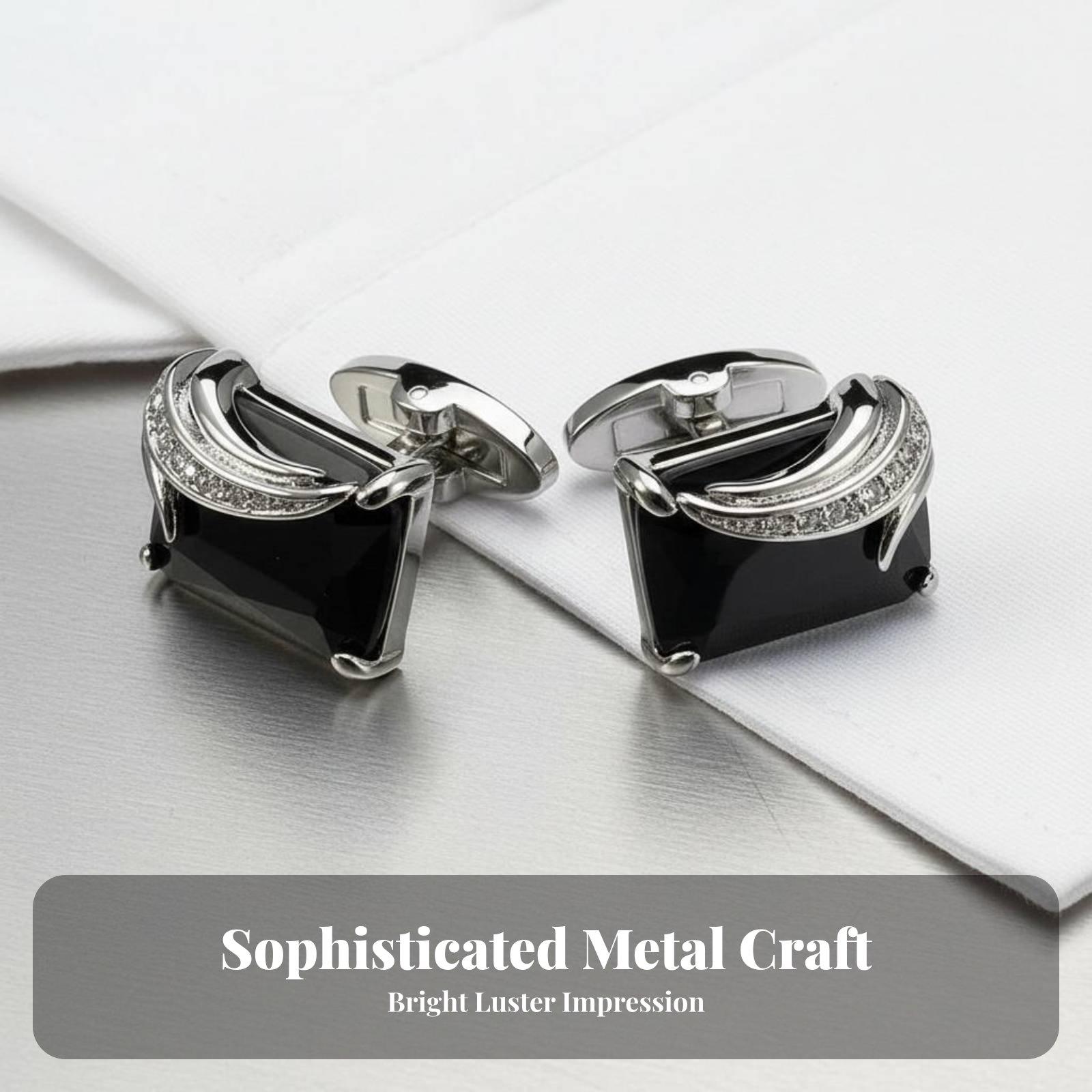 Fashion Crystal Men Cufflinks  - Mens Fashion Dress ulasan dan harga