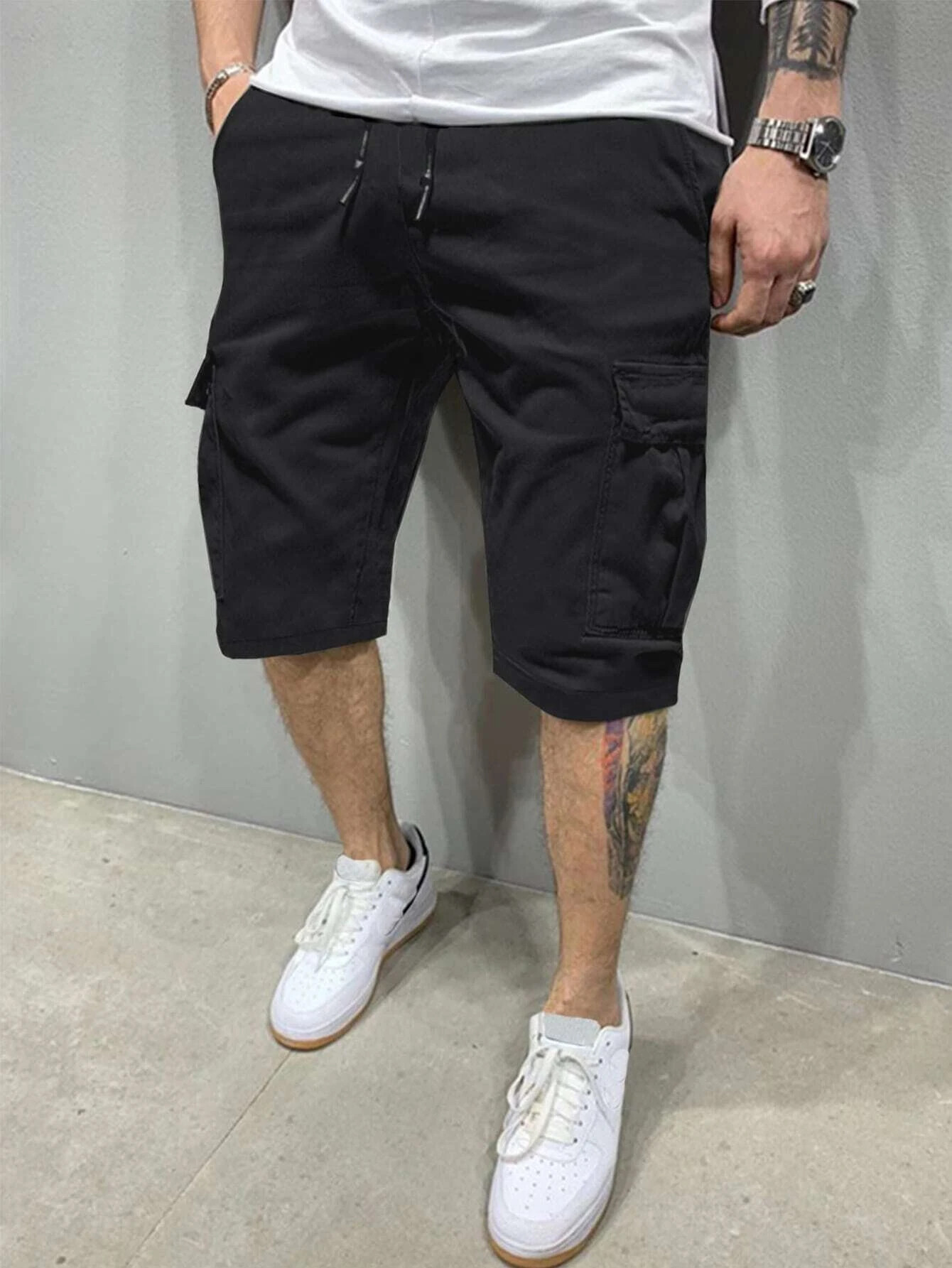 Summer men's cropped pants, fa - Mens Fashion Workwear ulasan dan harga