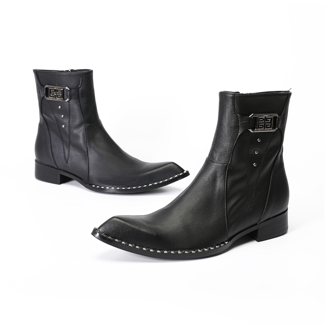 fashion black pointed toe men  - Mens Fashion Dress ulasan dan harga