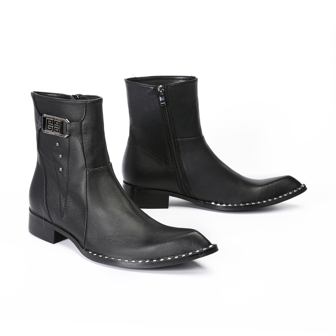 fashion black pointed toe men  - Mens Fashion Dress ulasan dan harga