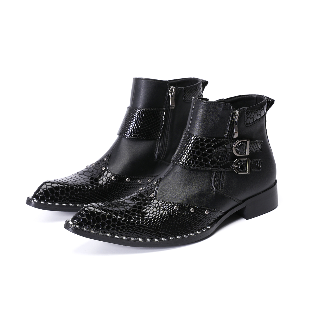 fashion rivets pointed toe men - Mens Fashion Dress ulasan dan harga