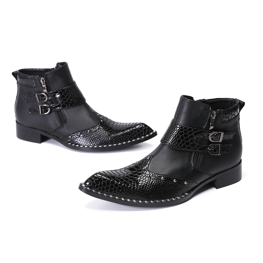 fashion rivets pointed toe men - Mens Fashion Dress ulasan dan harga