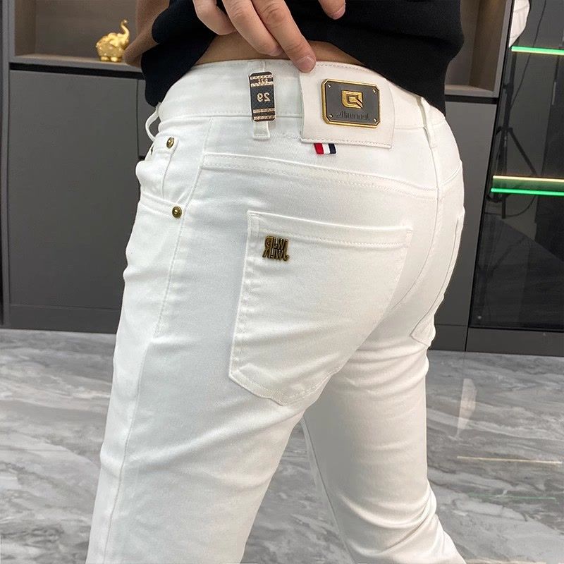 White Jeans Men's European Goo - Men'S Fashion Jeans And Boots ulasan dan harga