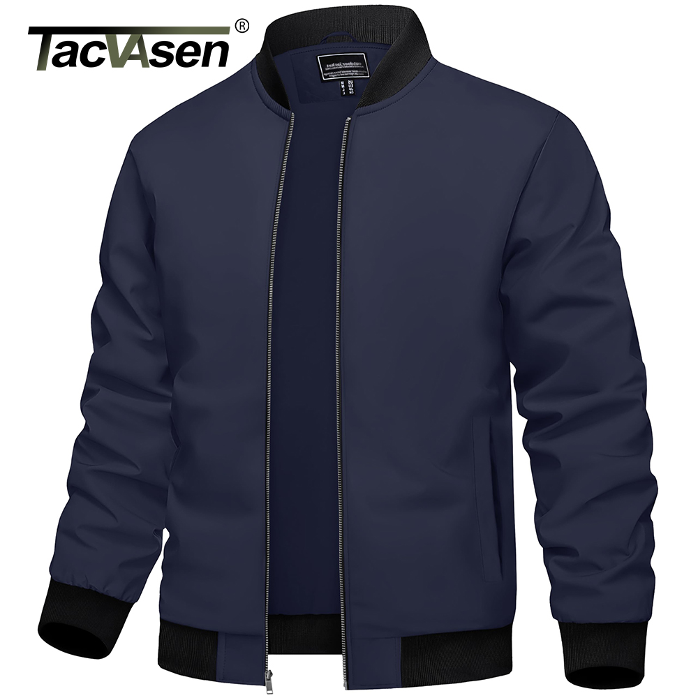 TACVASEN Men's Varsity Jacket  - Mens Fashion Bomber Jacket ulasan dan harga