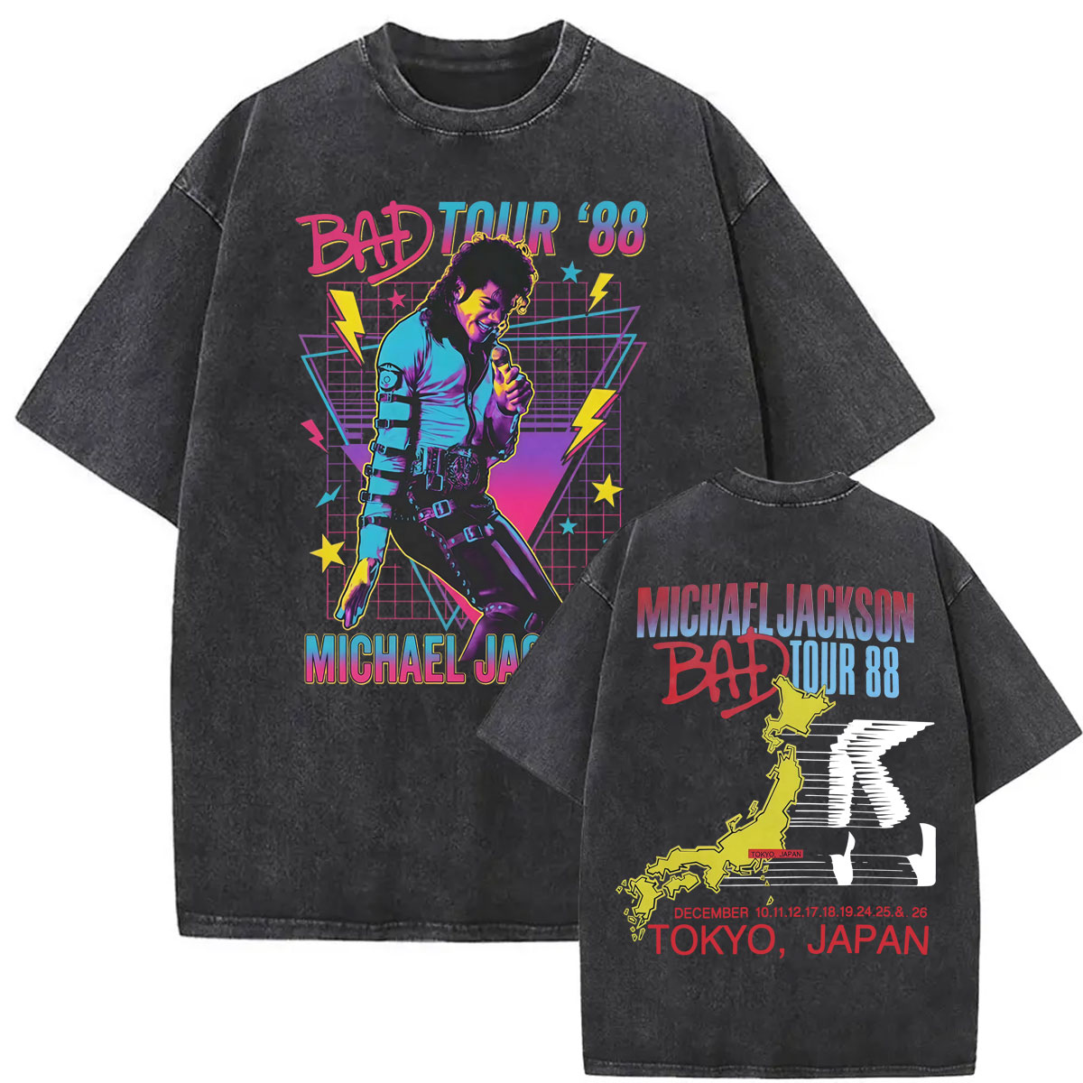 Vintage Washed King of Pop Bad - Men'S Fashion From The 80S ulasan dan harga