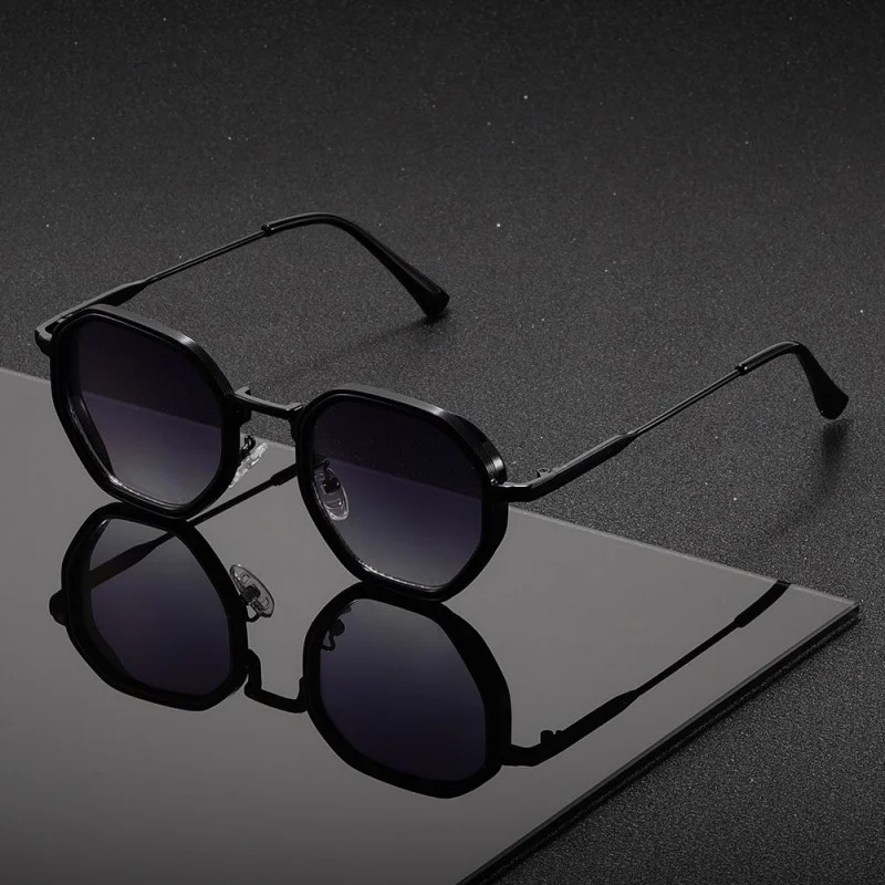 1 Pair Unisex Round Metal Fash - Men'S Fashion Round Glasses ulasan dan harga