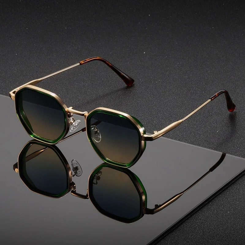 1 Pair Unisex Round Metal Fash - Men'S Fashion Round Glasses ulasan dan harga