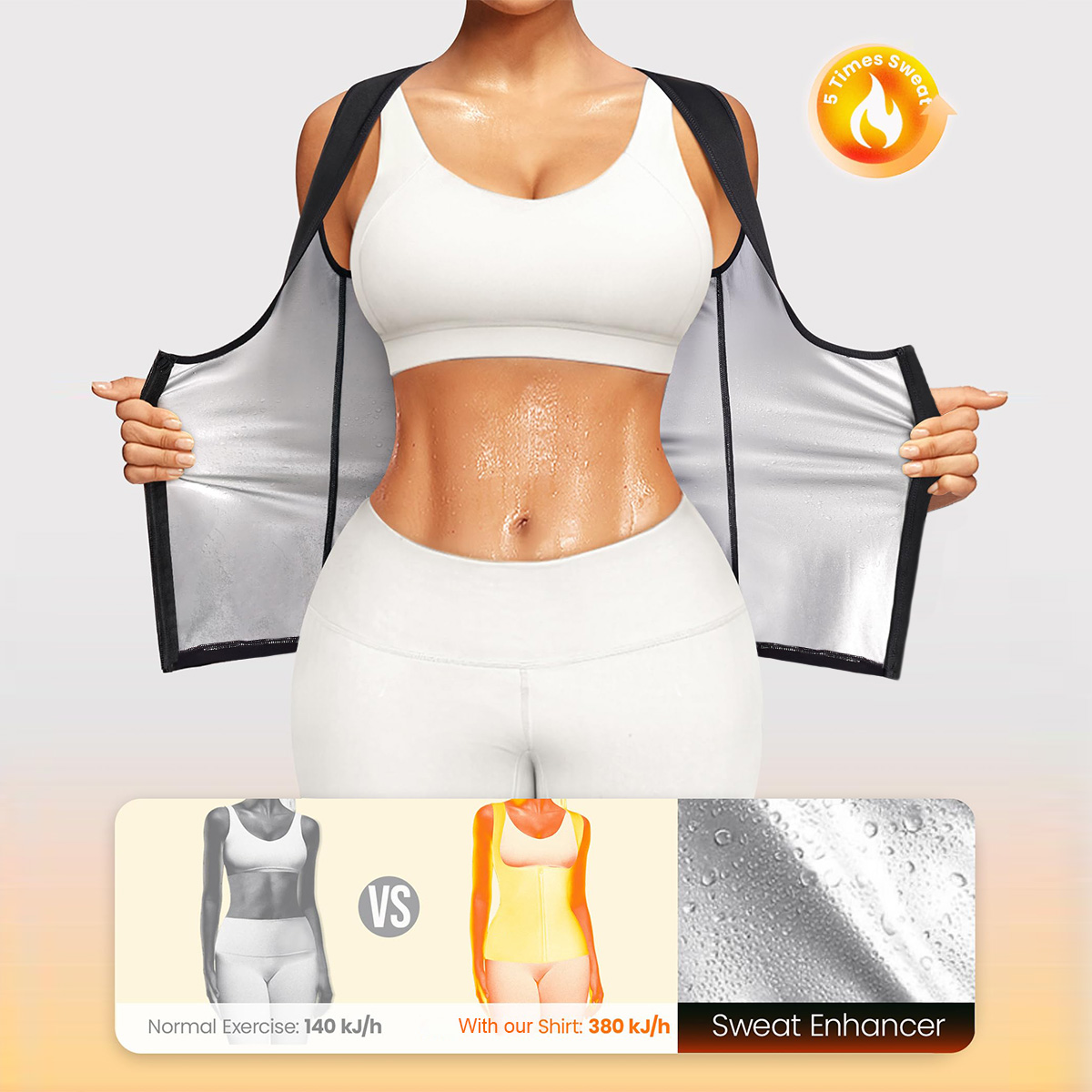 1PCS Women’s Sweat Vest for We - Compression Shirt Workout ulasan dan harga