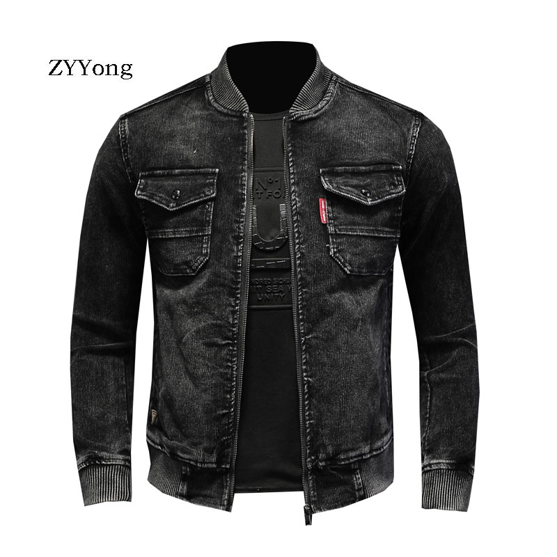 Stand Collar Bomber Pilot Blac - Bomber Jacket Men ulasan dan harga