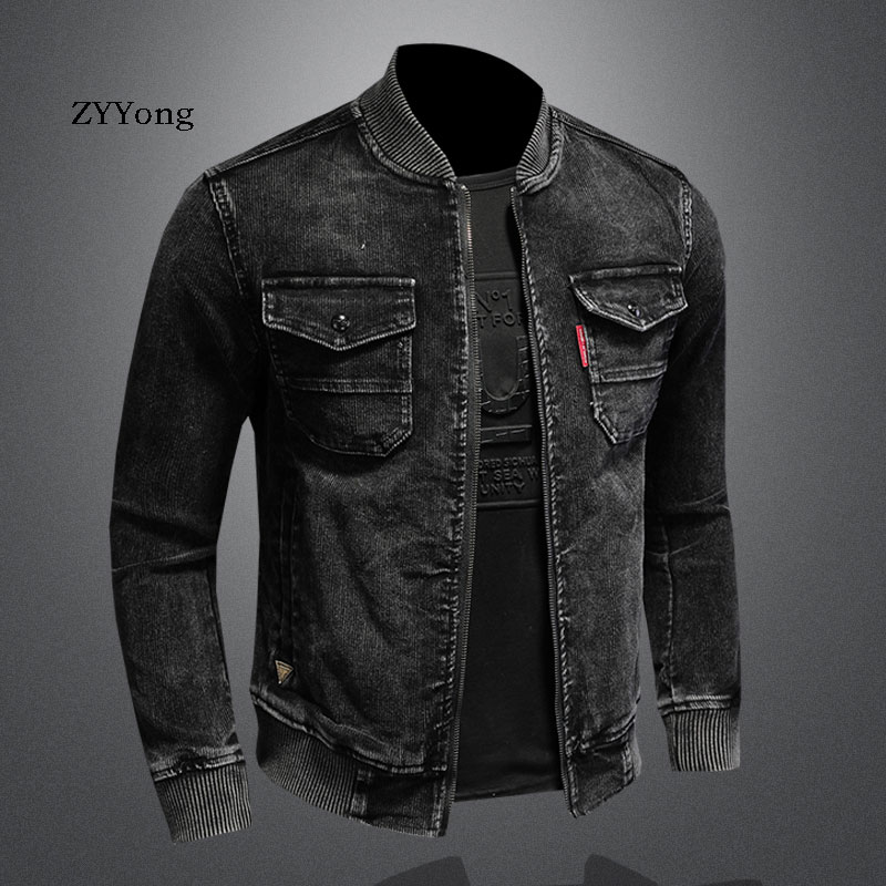 Stand Collar Bomber Pilot Blac - Bomber Jacket Men ulasan dan harga