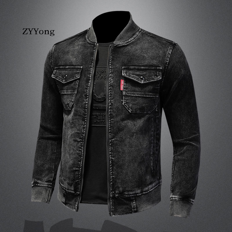 Stand Collar Bomber Pilot Blac - Bomber Jacket Men ulasan dan harga