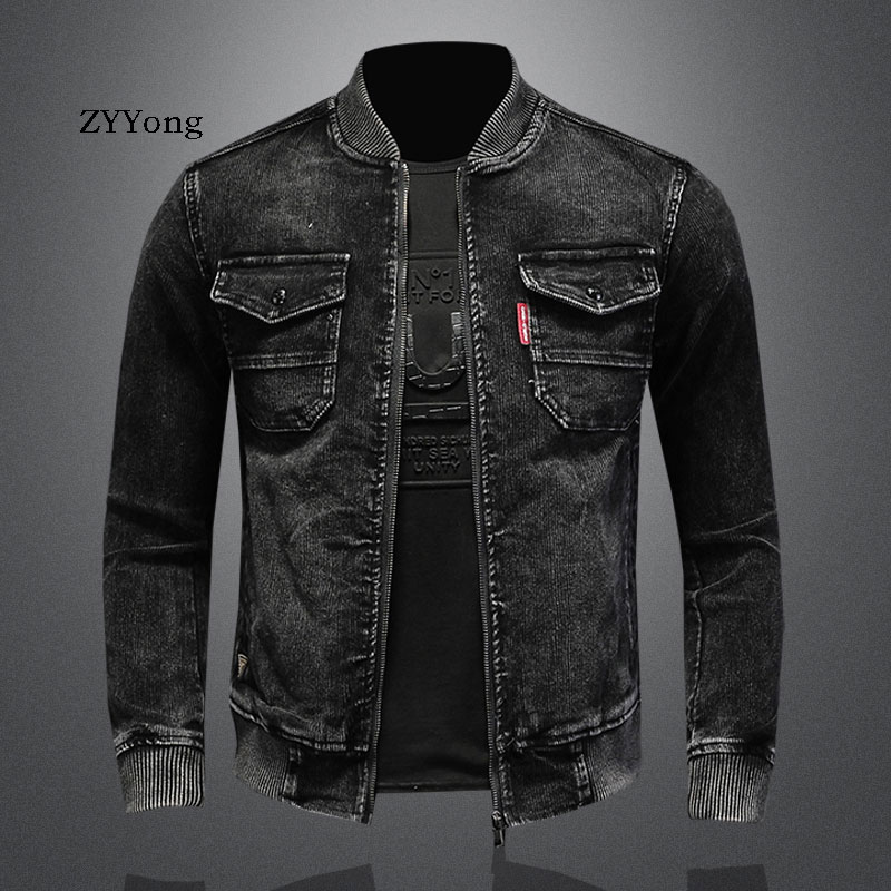 Stand Collar Bomber Pilot Blac - Bomber Jacket Men ulasan dan harga