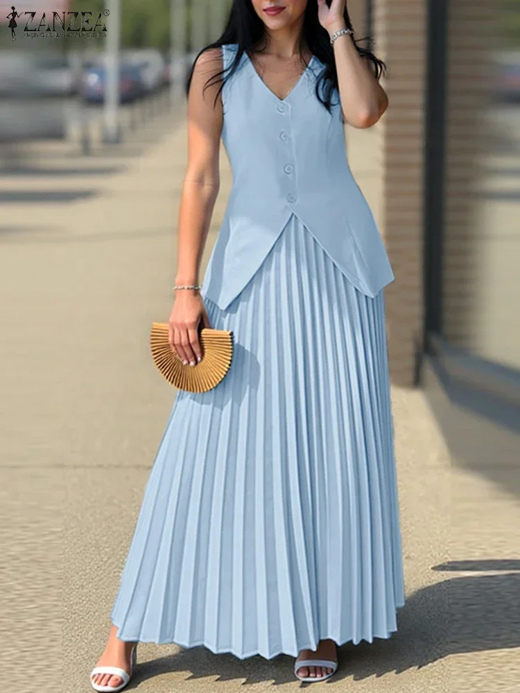 ZANZEA Summer 2PCS Dress Sets  - Mens Fashion Summer 2025 ulasan dan harga