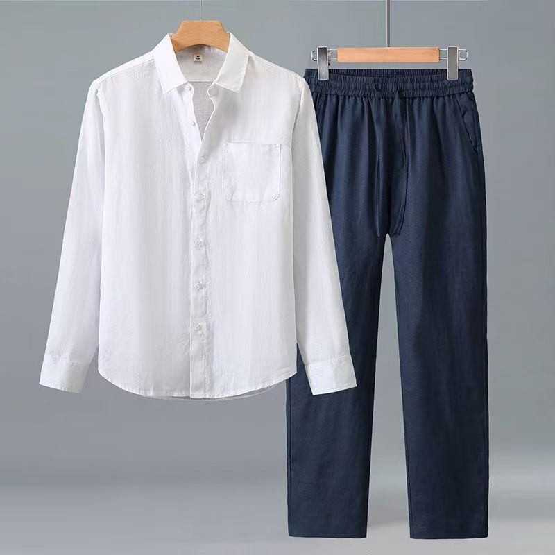 (Shirt + trousers) 2026 summer - Men'S Fashion Trousers ulasan dan harga