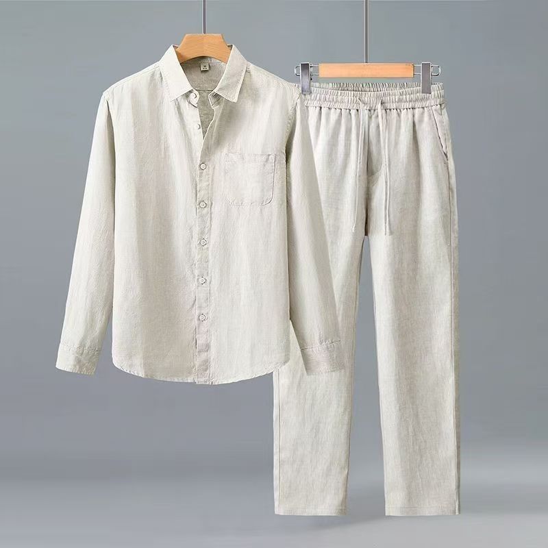 (Shirt + trousers) 2026 summer - Men'S Fashion Trousers ulasan dan harga