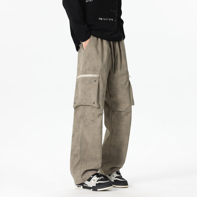 Men's Elastic High-waist Pocke - Men'S Fashion Trousers ulasan dan harga