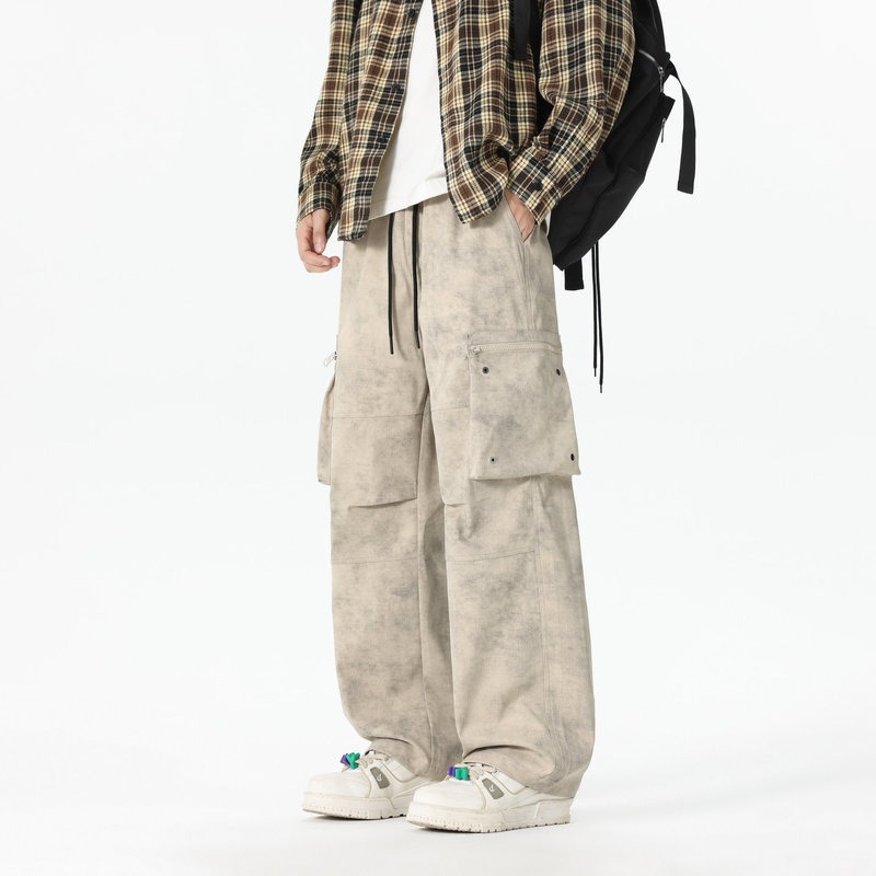 Men's Elastic High-waist Pocke - Men'S Fashion Trousers ulasan dan harga