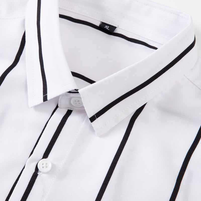 Men's Striped Dress Shirt Long - Mens Fashion Dress ulasan dan harga