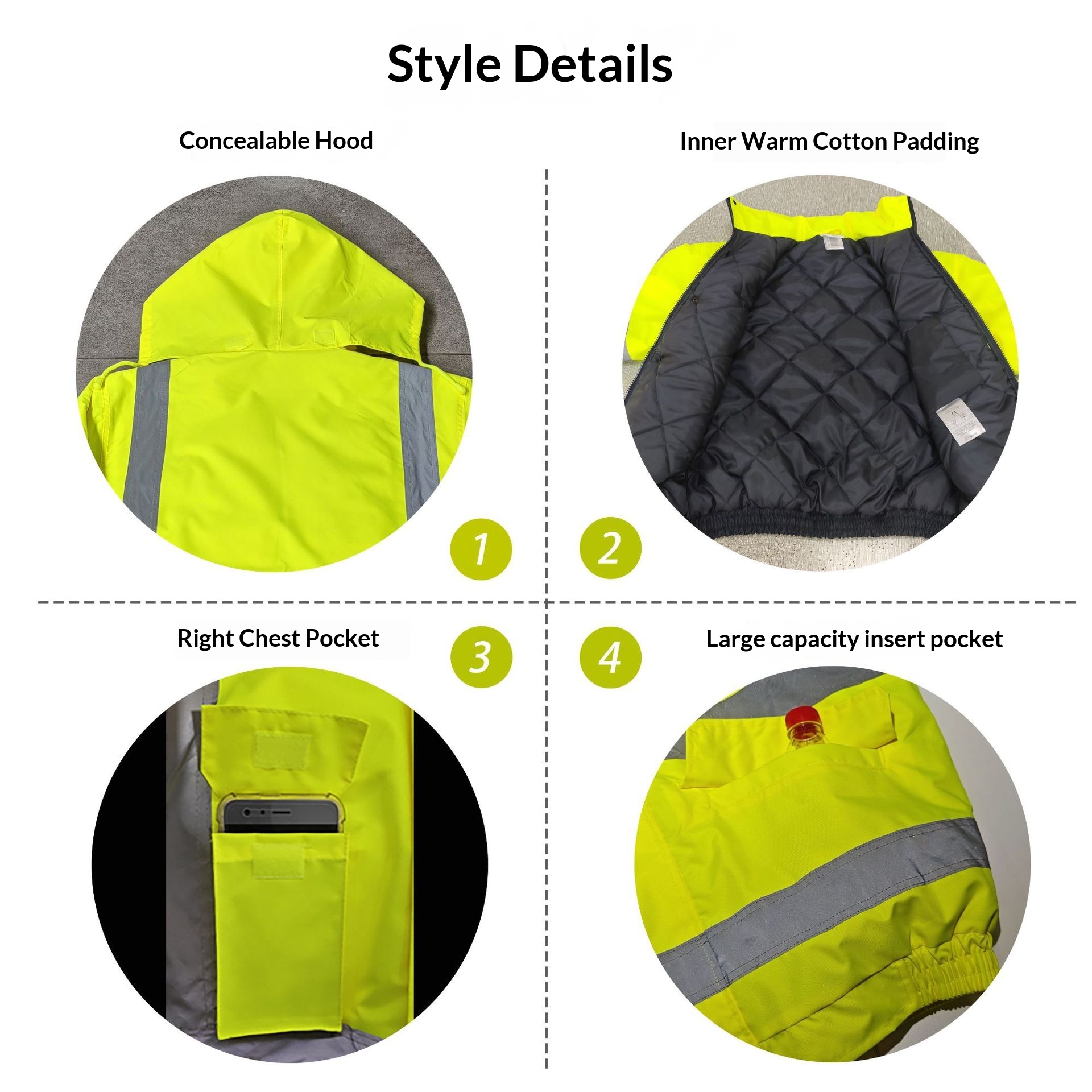 Winter High Visibility Warm Ja - Bomber Jacket Men ulasan dan harga