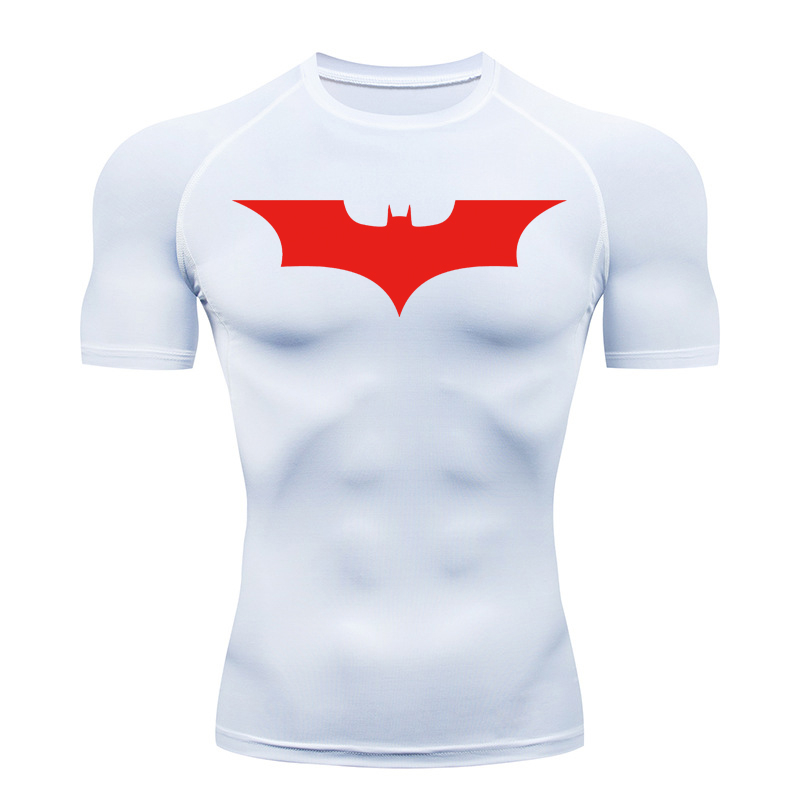 Bat Print Compression Shirts f - Compression Shirt Workout ulasan dan harga