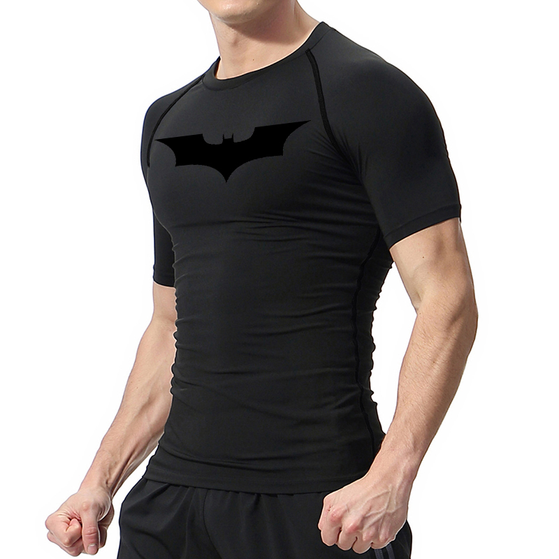 Bat Print Compression Shirts f - Compression Shirt Workout ulasan dan harga