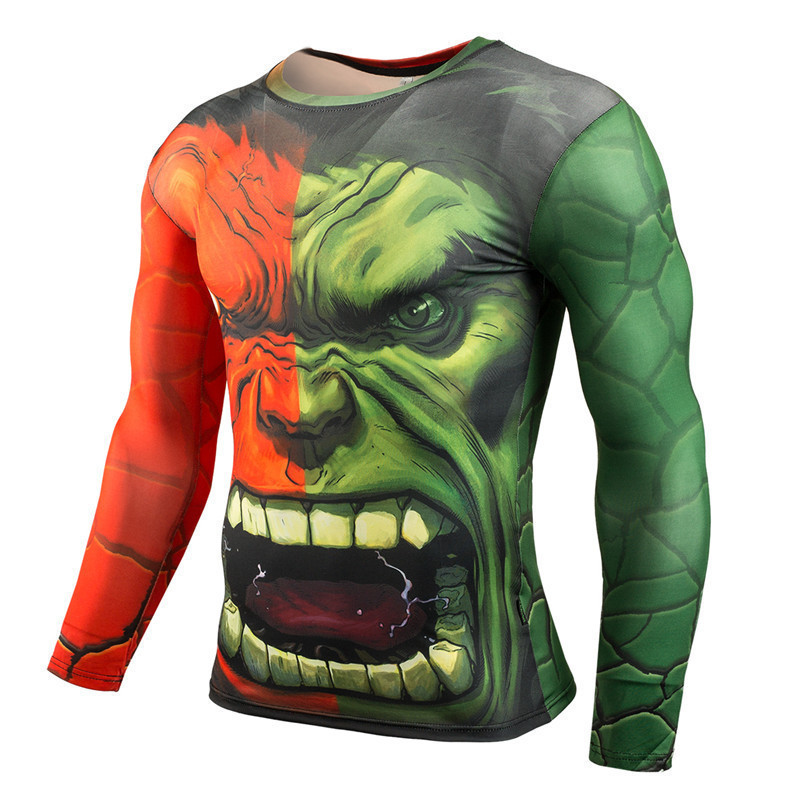 Anime Superhero Cosplay Costum - Compression Shirt Workout ulasan dan harga