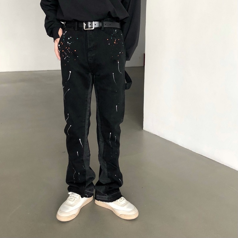 2025 New Graffiti Splash Ink D - Men'S Fashion Jeans And Boots ulasan dan harga