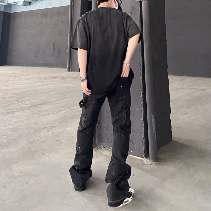 2025 New Graffiti Splash Ink D - Men'S Fashion Jeans And Boots ulasan dan harga