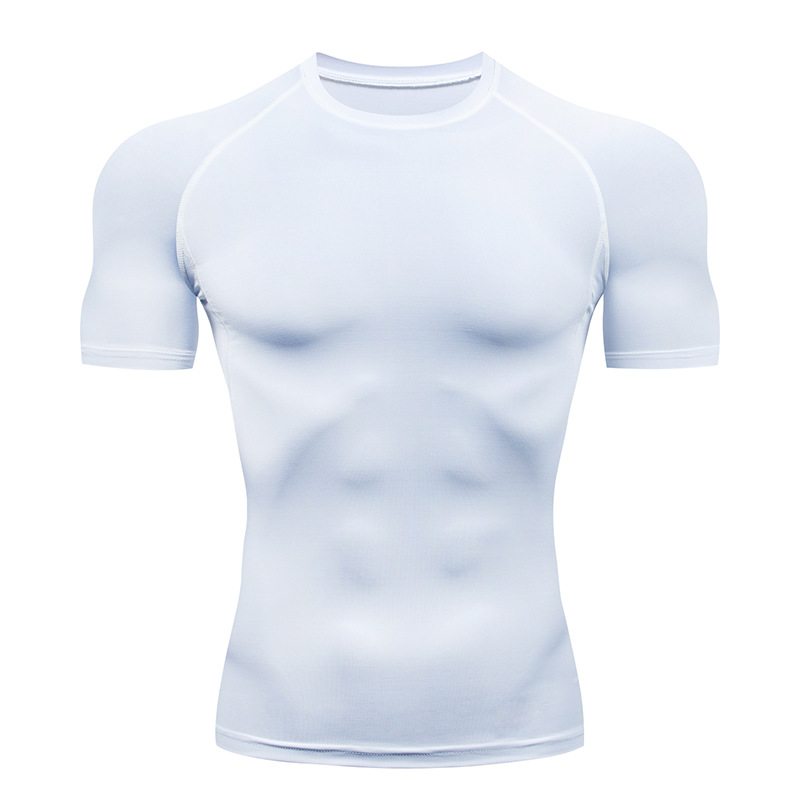 Skull Number Print Short Sleev - Compression Shirt Workout ulasan dan harga