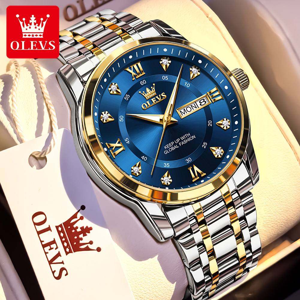 OLEVS Brand Fashion men's watc - Men'S Fashion Model ulasan dan harga