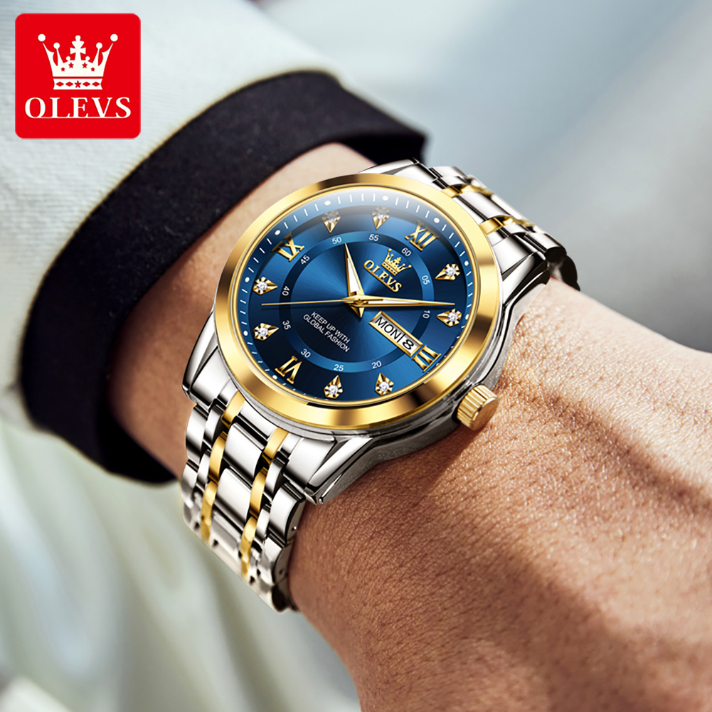 OLEVS Brand Fashion men's watc - Men'S Fashion Model ulasan dan harga