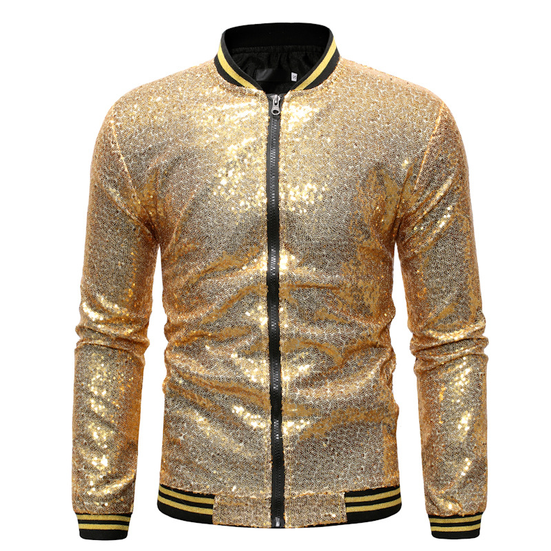 Shiny Sequins Sparkle Bomber J - Mens Fashion Bomber Jacket ulasan dan harga