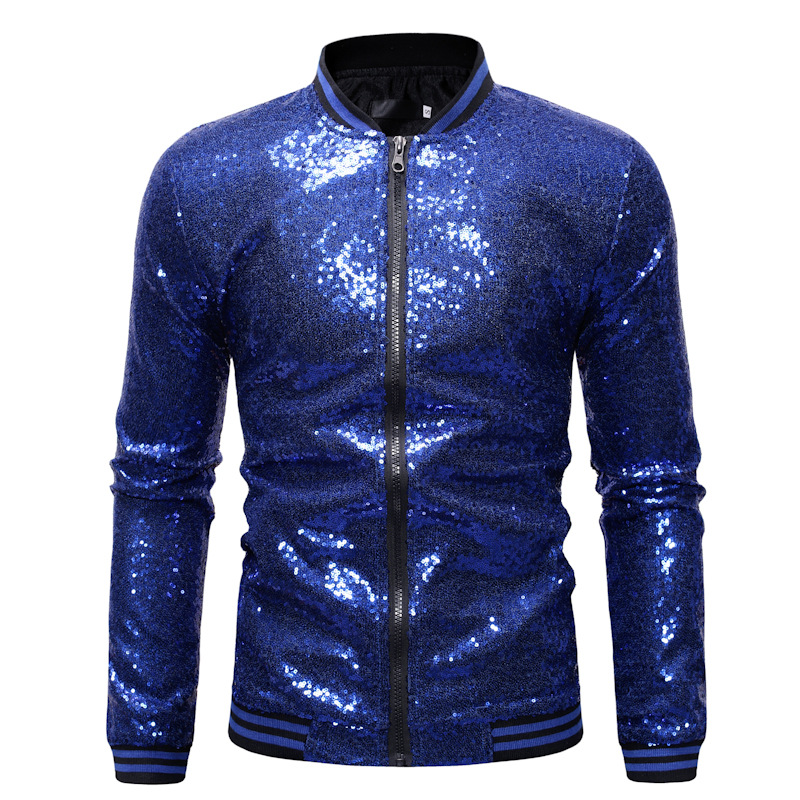 Shiny Sequins Sparkle Bomber J - Mens Fashion Bomber Jacket ulasan dan harga