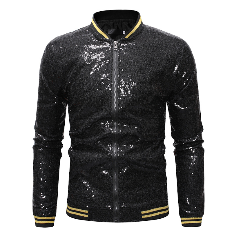 Shiny Sequins Sparkle Bomber J - Mens Fashion Bomber Jacket ulasan dan harga