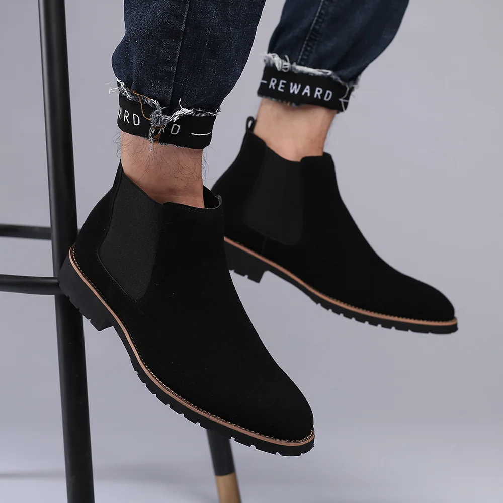 Men Ankle Boots British Style  - Mens Fashion Dress ulasan dan harga