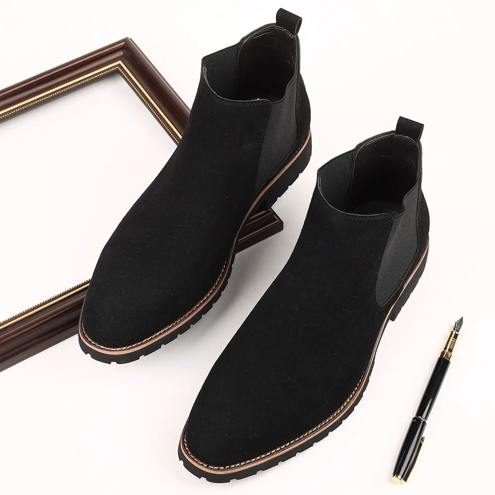 Men Ankle Boots British Style  - Mens Fashion Dress ulasan dan harga