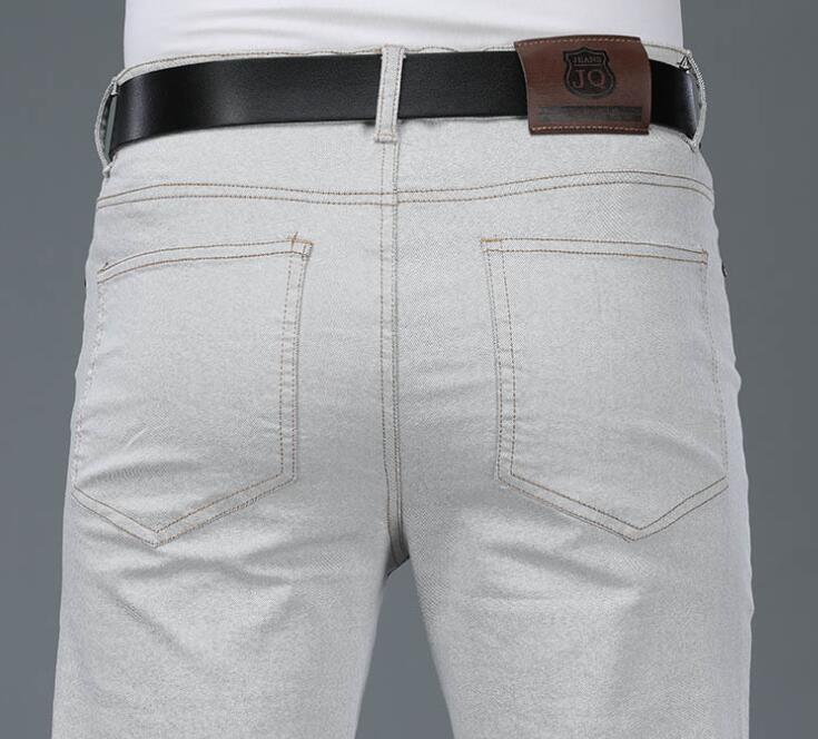 Men's Beige Loose Jeans Fashio - Men'S Fashion Jeans And Boots ulasan dan harga
